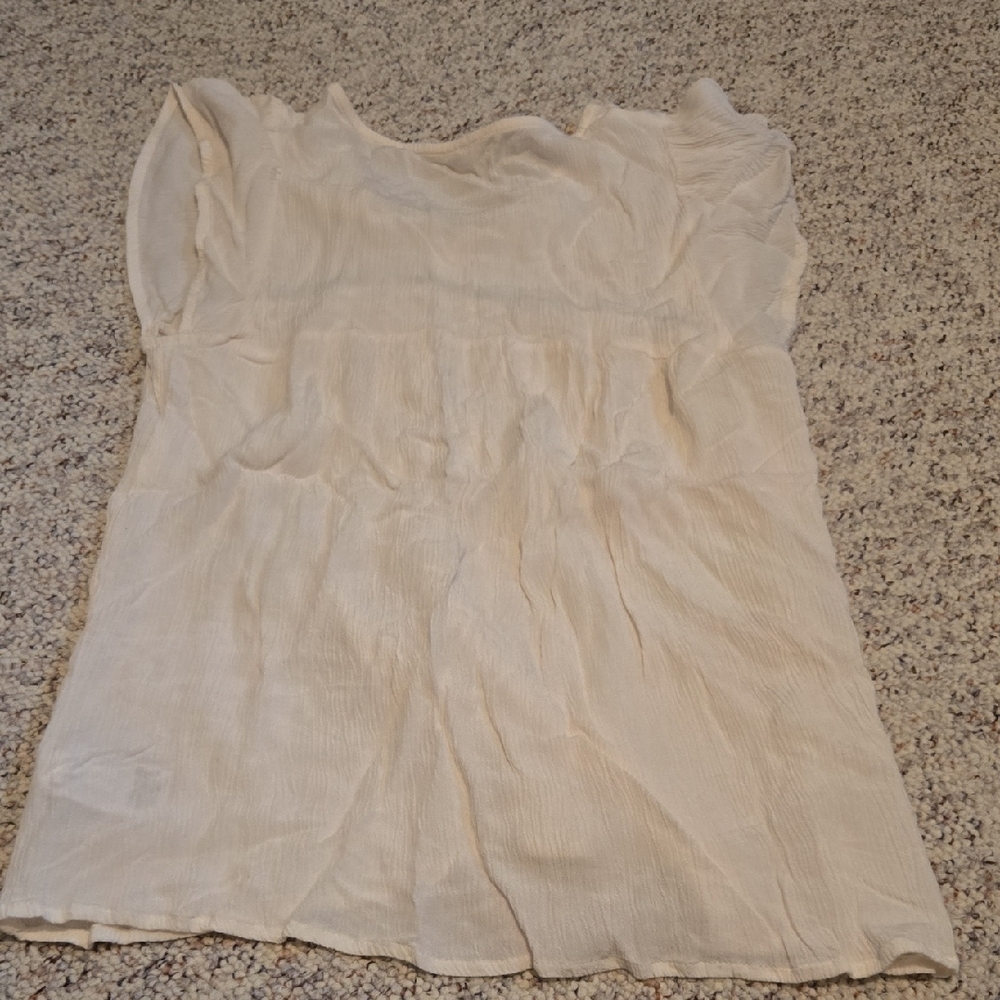 Maurices Cream Blouse with Tassel Accent - Picture 6 of 6